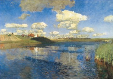風景 Painting - 湖 rus アイザック レヴィタンの風景